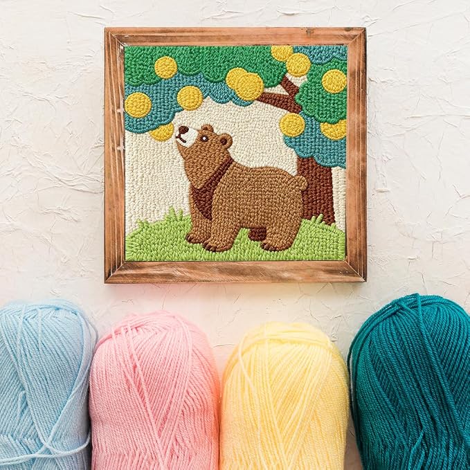Doodlream Brown Bear DIY Punch Needle Embroidery Kit - Image 6