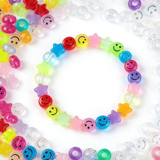 800pcs Pony Beads, Kandi Beads for Bracelets Making Kit, Hair Braids Crafts - Image 6