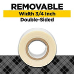 Scotch Removable Fabric Tape, 3/4 in x 180 in, Removable and Double Sided - Image 4