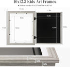 Kids Art Frames, 10x12.5 Front Opening Kids Artwork Frames Changeable, Holds 50 - Image 6