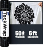 TECKWRAP Heat Transfer Vinyl for T-Shirts, 50+ Washes, REACH Certified & Dryer by TECKWRAP