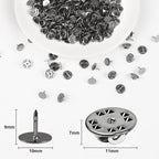 JANYUN 120 Pairs Black Butterfly Clutch Tie Tacks Blank Pin Clasp Back | Metal - Image 2