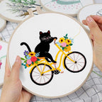 Louise Maelys Cat Bicycle Embroidery Kit - Image 4