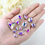 Dowarm Sew on Rhinestones 104 PCS Mixed Shapes Glass Sew on Crystals - Image 2