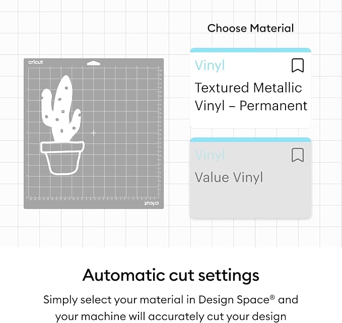 Cricut Textured Metallic Permanent Vinyl 6ft Luxe Sampler - Image 7