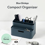 BLUE GINKGO Compact Desk Organizer – Small 5-Compartment, Half Drawer Storage – - Image 2