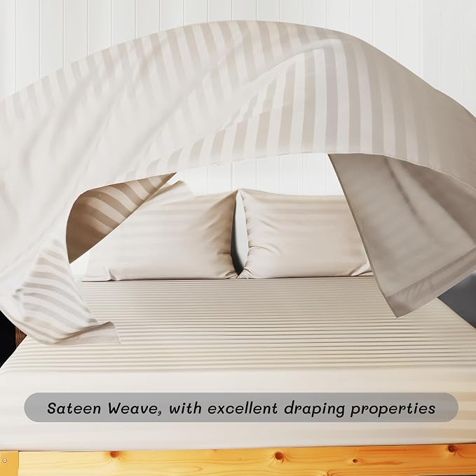 Cotton Flat Sheets Only, 600 TC 100% Cotton Flat Sheet Top Sheet Only, Queen - Image 9