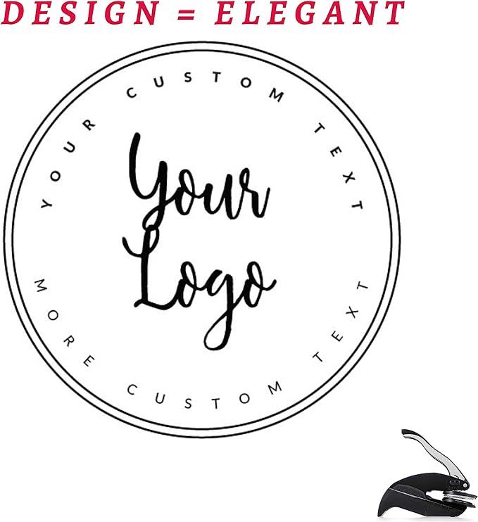 Custom Logo Embosser Seal Stamp Your Own Design Personalized 1 x 5/8" - Image 4