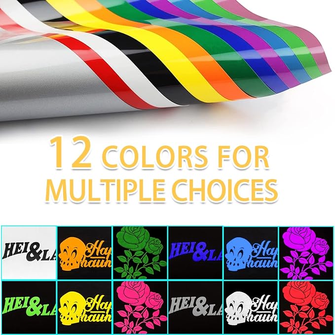 Puff Vinyl Heat Transfer 12"*10" -12 Sheets Assorted Colors - Image 5