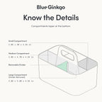 BLUE GINKGO Stackable Organizer Caddy, Made in Korea | Portable. Adjustable. - Image 4