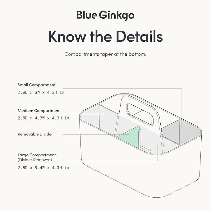 BLUE GINKGO Stackable Organizer Caddy, Made in Korea | Portable. Adjustable. - Image 4