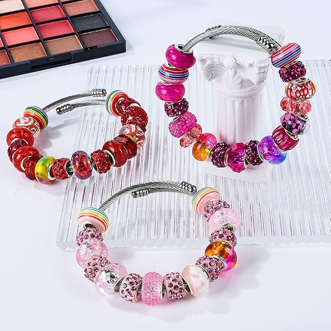 Aipridy Assortment European Large Hole Beads Spacer Beads Rhinestone Craft Beads - Image 5