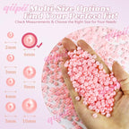 qiipii 900PCS 6mm Dark Pink Half Round Pearls Bulk - Image 3