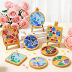 GHAHILI 4 Sets DIY Mosaic Kits for Adults Glass Mosaic Tiles for Crafts - Image 6