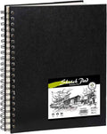 Conda 8.5"x11" Hardbound Sketch Book, 80-Sheets 90gsm Double-Sided Hardcover by CONDA