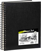 Conda 8.5"x11" Hardbound Sketch Book, 80-Sheets 90gsm Double-Sided Hardcover by CONDA