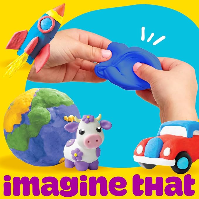 Play-Doh Air Dry Clay, 5 oz. Blue Clay Bag, Art Supplies, Craft Supplies - Image 6