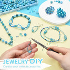 Rired 27 Assorted Craft Beads Bracelet Kit, Columbia Blue Bead Including 7 - Image 4