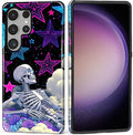 for Samsung Galaxy S25 Ultra Case, Skull Star Collage Pattern Glossy 2 in 1 by Teonvpu