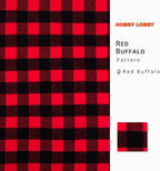 Hobby Lobby Red Buffalo Check Flannel Fabric, 2 Yards | Precut Fabric - Image 2