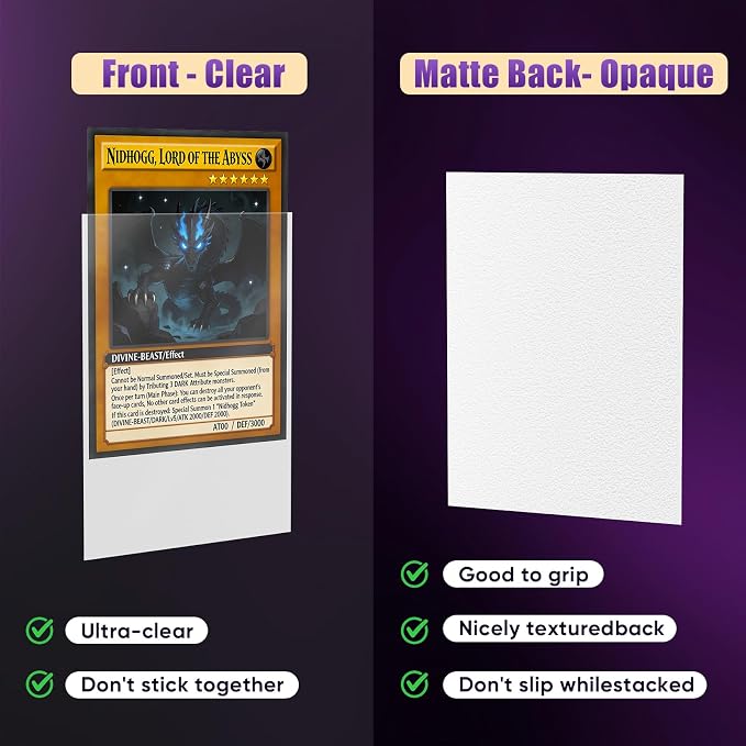 White MTG Card Sleeves 200 Pack Matte Trading Card Sleeves Sturdy Card Protector - Image 3