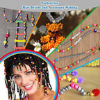 1100pcs Pony Beads, Beads for Jewelry Making, Hair Beads, Friendship Bracelet - Image 5