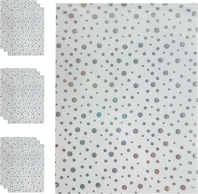 Transparent Waterproof PVC Vinyl 10 Pcs 8.3 x 11.8 inches Iridescent Shine - Image 2