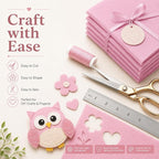 Baby Pink Large Felt Fabric 36" x 36", 1mm Stiff Felt Sheet, Nonwoven Fabric - Image 5
