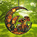 Cresent Forest Butterfly Acrylic Suncatcher Stained Glass Effect Window Car - Image 3