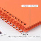 RECUTMS 12x12 Scrapbook 60 Page Kraft Paper DIY Graduation Album Orange | 250gsm - Image 4