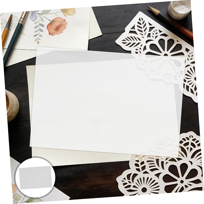 PRETYZOOM 10pcs Milky Translucent Pet Plastic Craft Sheets Blank Stencil - Image 9