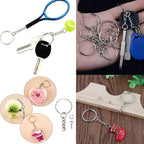 50Sets 1 inch Keychain Rings Silver Split Round Key Ring - Image 7