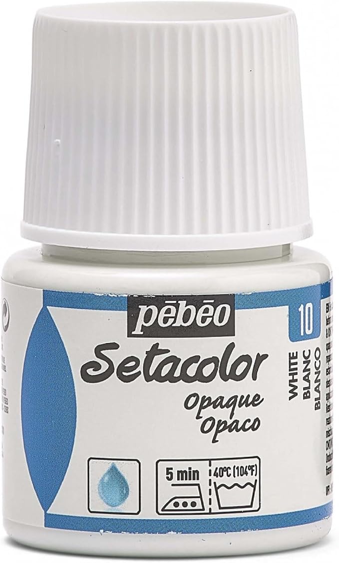 Pebeo 295-010 Setacolor Opaque Fabric Paint 45-Milliliter Bottle, Titanium by Unknown