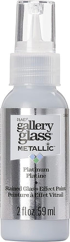 Gallery Glass Platinum Stained Glass 2 fl oz Brilliant Metallic Finish Paint by GalleryGlass