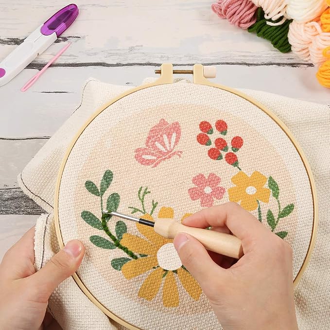 Pllieay 3 Set Punch Needle Embroidery Starter Kits Include Instruction - Image 6