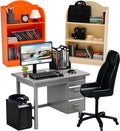 1:12 Scale Dollhouse Furniture, Miniature Office Furniture Set, 80+ Pcs by Unknown
