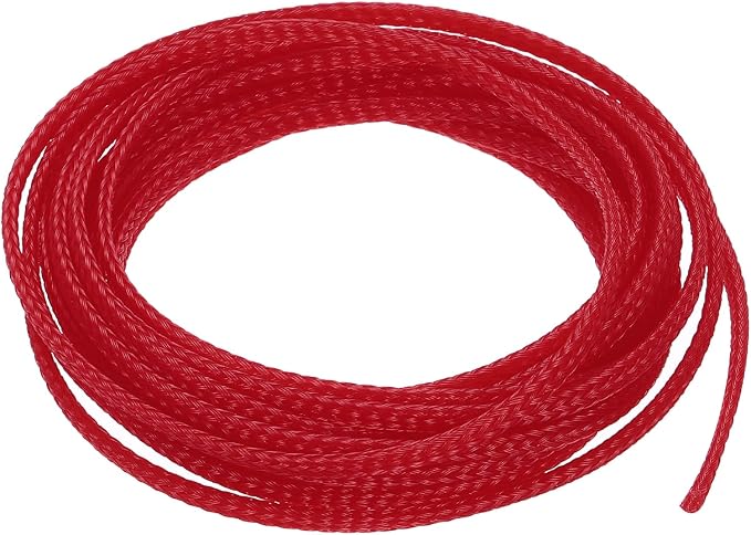 uxcell PET Expandable Sleeving 10ft 1/8" Red Cable Management Sleeve Cord by uxcell