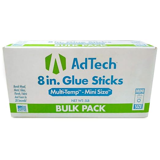 AdTech 8-Inch Mini Hot Glue Sticks, Strong Bonding Adhesive - Image 2