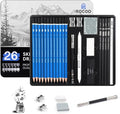Sketch Pencils for Kids and Adults Drawing, 26-Piece Profession Sketching by ROCOD