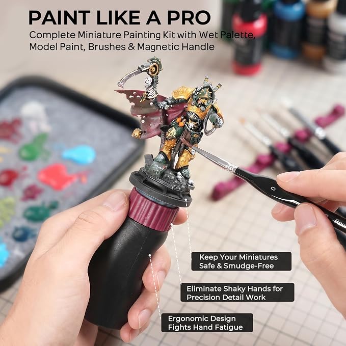 Nicpro All-in-One Miniature Painting Kit, Including 36 Colors Model Paint - Image 2