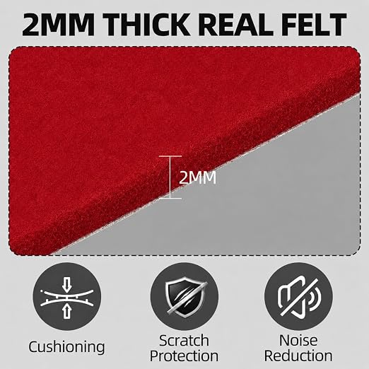 6PCS Large Self Adhesive Felt Sheet, 13.4"x10.8", 2mm Thick Stiff Felt Fabric - Image 3