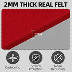 6PCS Large Self Adhesive Felt Sheet, 13.4"x10.8", 2mm Thick Stiff Felt Fabric - Image 3