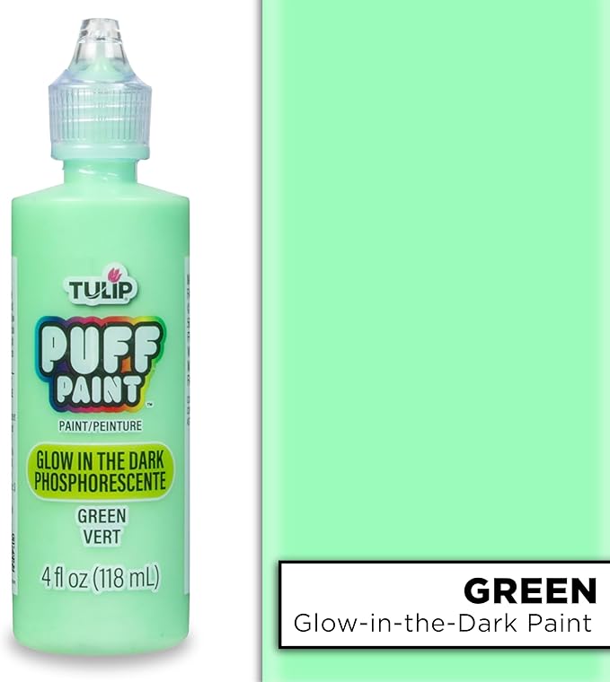 Tulip Puff Glow In The Dark Fabric Paint, Permanent Craft Paint - Image 2