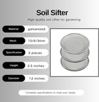 3 PCS Soil Sieve for Garen -12 inches Soil Sifter for Rocks Compost Suitable - Image 7