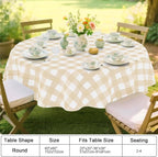 Smiry Plastic Table Cloth, Waterproof Vinyl Tablecloth - Image 7