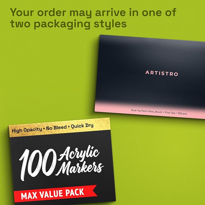 ARTISTRO Acrylic Glass Markers for Wine Glasses and Drinkware, Vibrant Dual Tip - Image 10