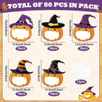 gisgfim 80Pcs Halloween Cutouts Witch Party Decorations Bulletin Board Pumpkins - Image 2