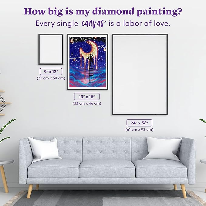 DIAMOND ART CLUB Paint the Moon Diamond Painting Kit, Fun DIY Crafts - Image 4