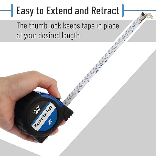 Mr. Pen- Retractable Tape Measure 25 ft, Dark Blue, Easy Read | Steel - Image 5