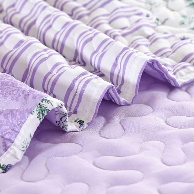 YIKUSH Quilt Sets Queen Size Floral Quilt Set 3 Pieces Bedding Set Bedspreads - Image 5